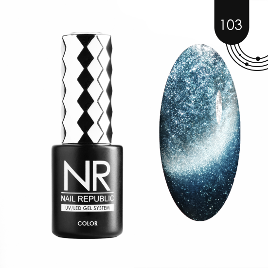 NAIL REPUBLIC   CAT   #103   Pearl   10мл   Гель-лак кошачий глаз