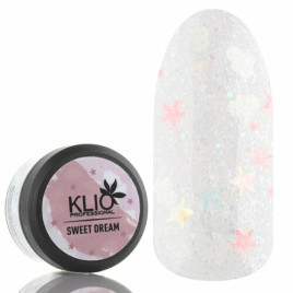 KLIO  Гель-лак с конфетти SWEET DREAM  15г (банка)  №02   (СНЯТО)
