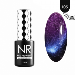 NAIL REPUBLIC   Гель-лак кошачий глаз   10мл   Pearl CAT   #105