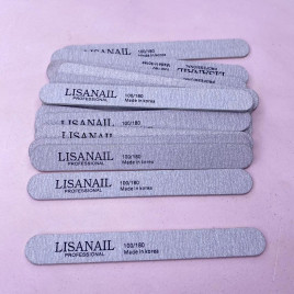 LISA NAIL   Пилка прямая на дереве   18см  100/180   (50шт)   [25]   Limited