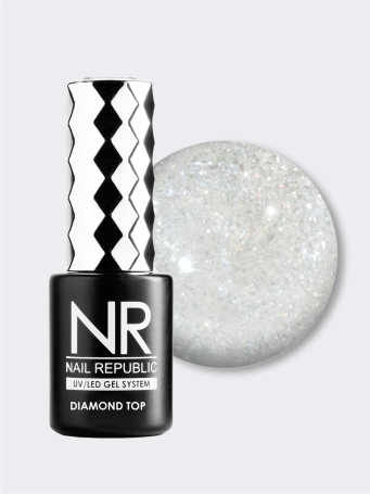 NAIL REPUBLIC   Top DIAMOND   #01   10мл   Топ без л/с с шиммером