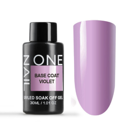 ONE NAIL   Base VIOLET   30мл (бутылка)   База камуфлирующая эластичная  (легкие в снятии)