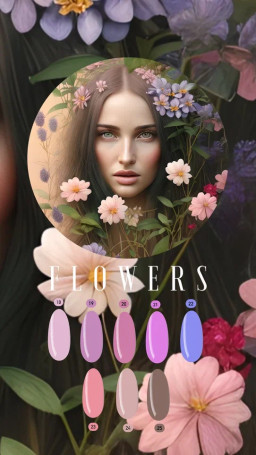 TIES   Гель для укрепления  ONLY GEL  15мл   Flowers   №22