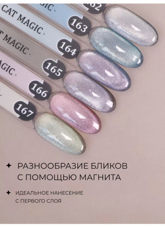 ALTA NIVELO   Гель-лак кошачий глаз   10мл   CAT MAGIC   #167