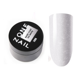 ONE NAIL   Base ICE WHITE   50мл (шайба)   База прозрачная жесткая c шиммером молочная