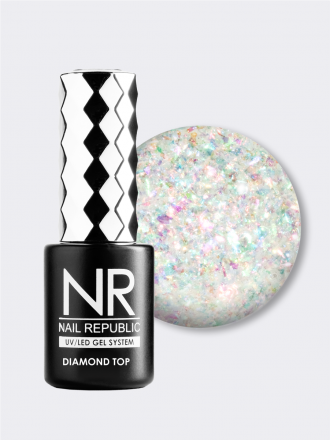 NAIL REPUBLIC   Топ без л/с с шиммером   10мл   Top   DIAMOND   #03