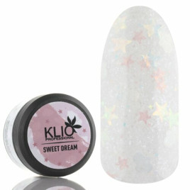 KLIO  Гель-лак с конфетти SWEET DREAM  15г (банка)  №07   (СНЯТО)