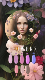 TIES   Гель для укрепления  ONLY GEL  15мл   Flowers   №24   (СНЯТО)