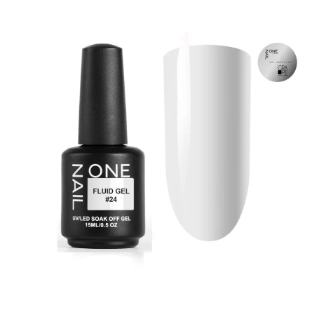 ONE NAIL   Gel FLUID   #24   15мл (флакон)   Гель для укрепления жидкий молочный