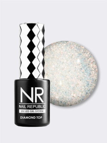 NAIL REPUBLIC   Top DIAMOND   #04   10мл   Топ без л/с с шиммером