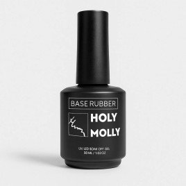 HOLY MOLLY   База прозрачная   Base   RUBBER   30мл   (флакон с кистью)
