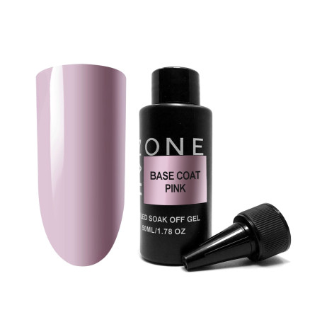 ONE NAIL   Base PINK   50мл (бутылка)   База прозрачная жесткая