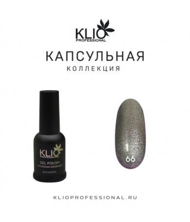 KLIO  Гель-лак  Капсульная  коллекция  8мл  №66  Серебряная кошка темная