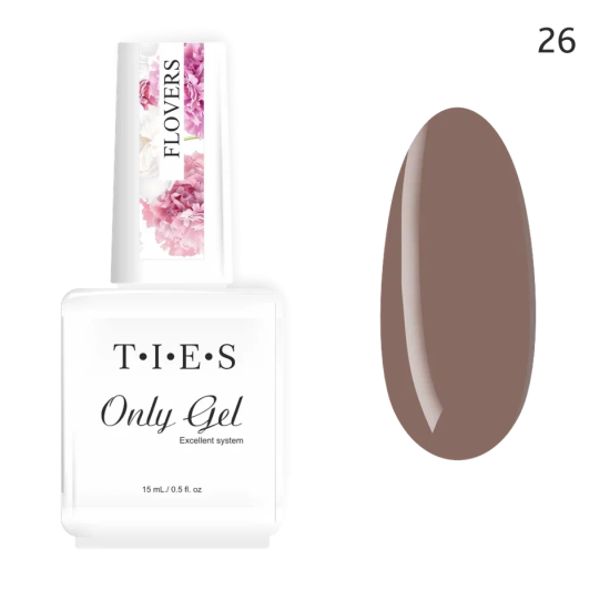 TIES   Гель для укрепления  ONLY GEL  15мл   Flowers   №26