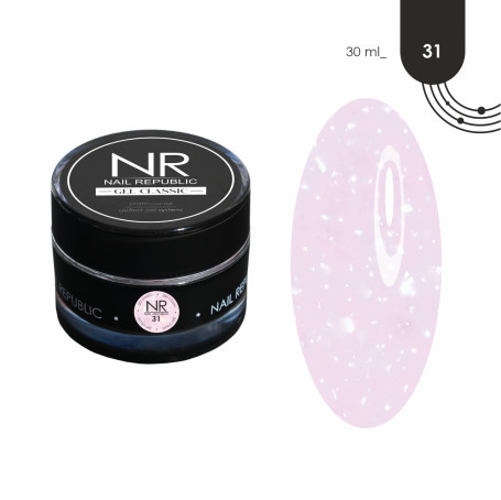 NAIL REPUBLIC   Gel CLASSIC   #31   30г   Гель  для моделирования средне-жидкий с шиммером