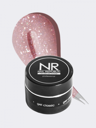 NAIL REPUBLIC   Гель  для моделирования самовыравнивающийся светоотражающий   Gel   NUDE FLASH   #252   15г