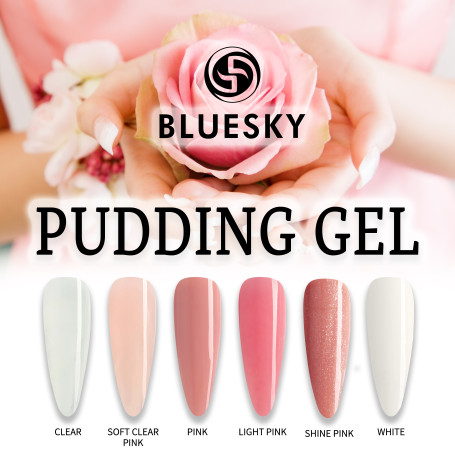 BLUESKY Pudding Gel полигель прозрачно-розовый Soft Clear Pink 60г