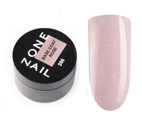 ONE NAIL   Base ROSE   30мл (шайба)   База камуфлирующая жесткая  c шиммером