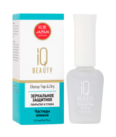 IQ BEAUTY GLOSSY TOP & DRY 12,5мл Зеркальное защитное покрытие и сушка