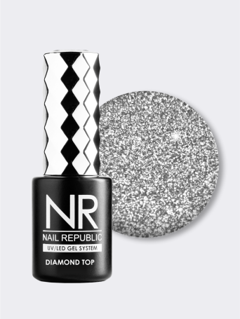 NAIL REPUBLIC   Top DIAMOND   #07   10мл   Топ без л/с светоотражающий