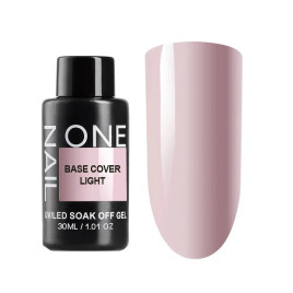 ONE NAIL Base COVER LIGHT 30мл (бутылка) База камуфлирующая эластичная (легкие в снятии)