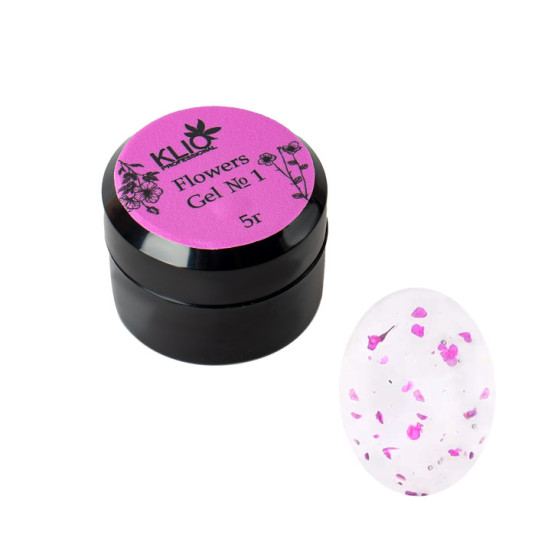 KLIO   Gel FLOWERS   #01   5г (банка)   Гель с сухоцветами
